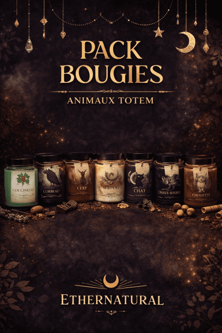 pack bougies animaux totem