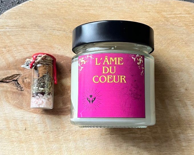 fiole et bougie l’âme du cœur