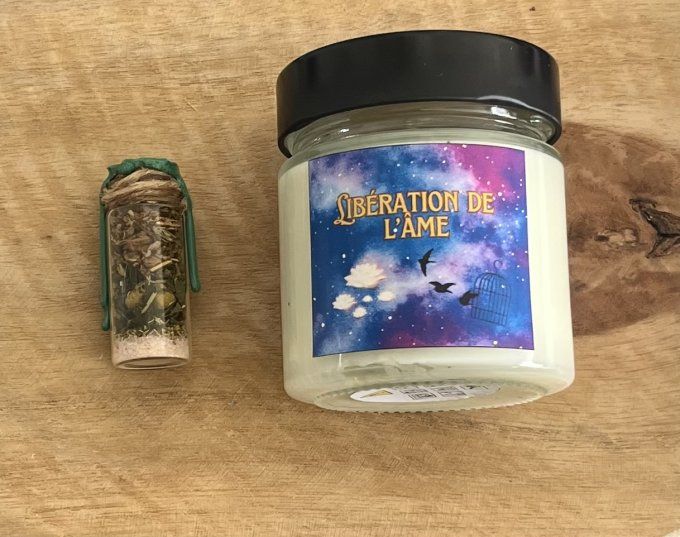 Fiole et bougie libération de l’âme
