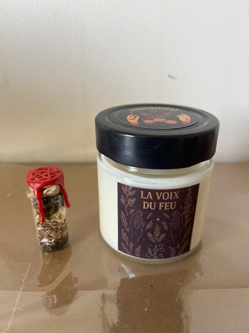 Fiole et bougie la voix du feu